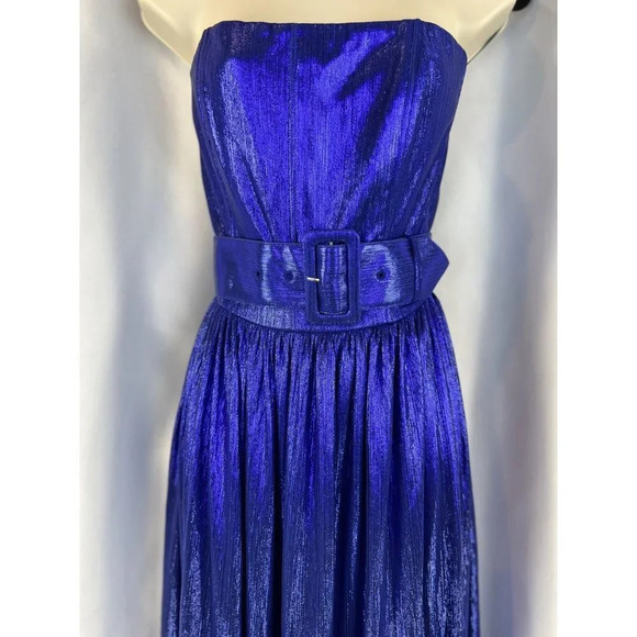 NWT retrofete Cobalt Blue Jaden Strapless Formal Gown $595 - Picture 6 of 16